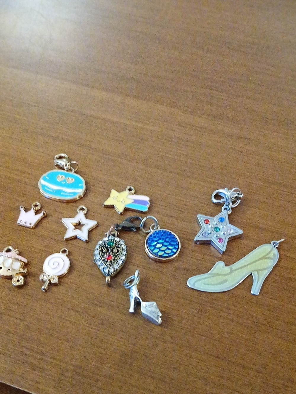Gold-Tone / Silver-tone Assorted Charm Set Lot Of 11 Charms /Pendants